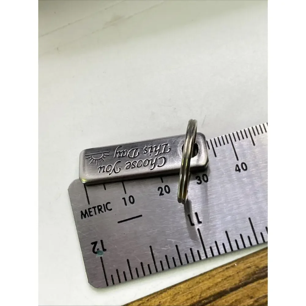Vintage Self Inspiration Silver Keychain